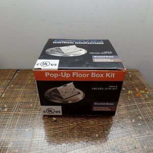Garvin Pop Up Floor Box Brushed Stainless 20A GFCi FBCVSS-GTR-KIT